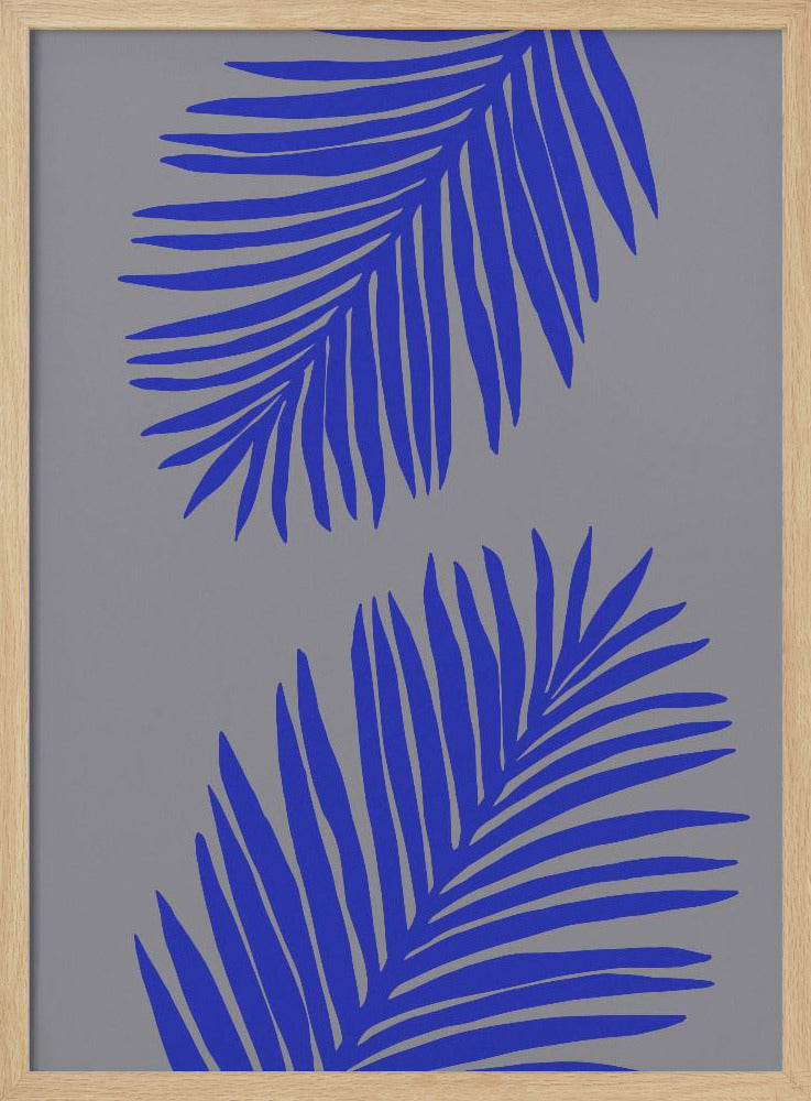 PALMBLATT 02 WEICHES GRAU | Poster