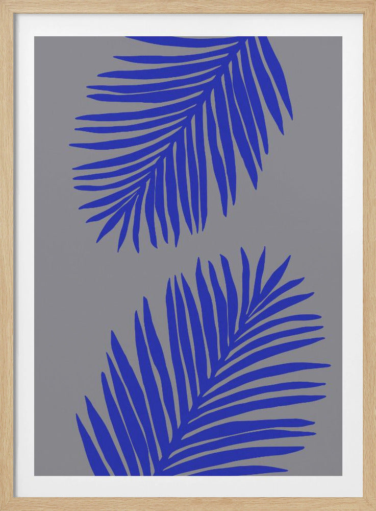 PALMBLATT 02 WEICHES GRAU | Poster