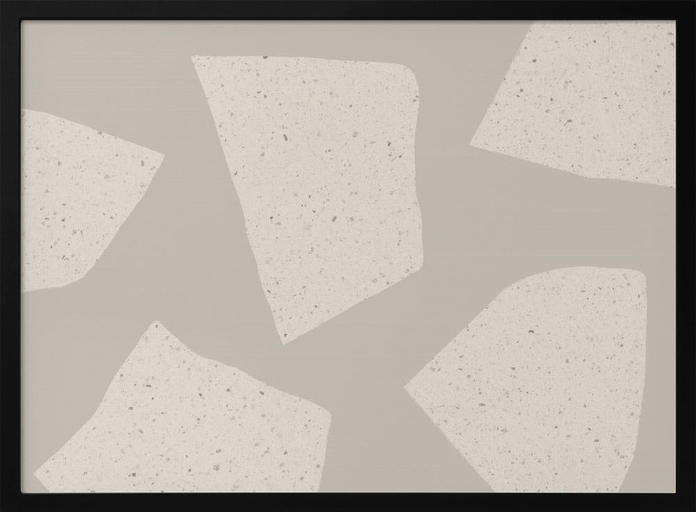Unregelmäßige hellbeige Formen | Poster
