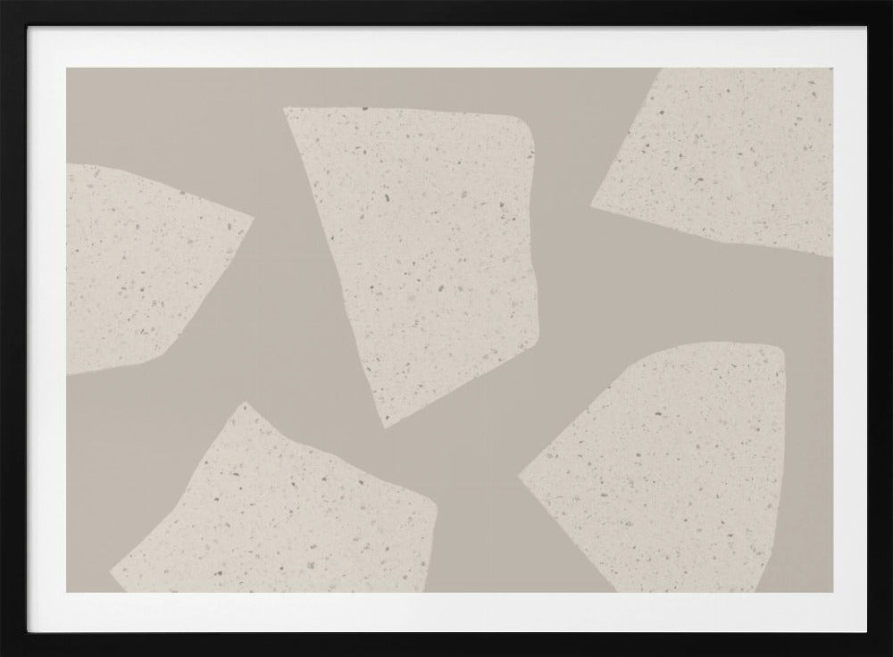 Unregelmäßige hellbeige Formen | Poster