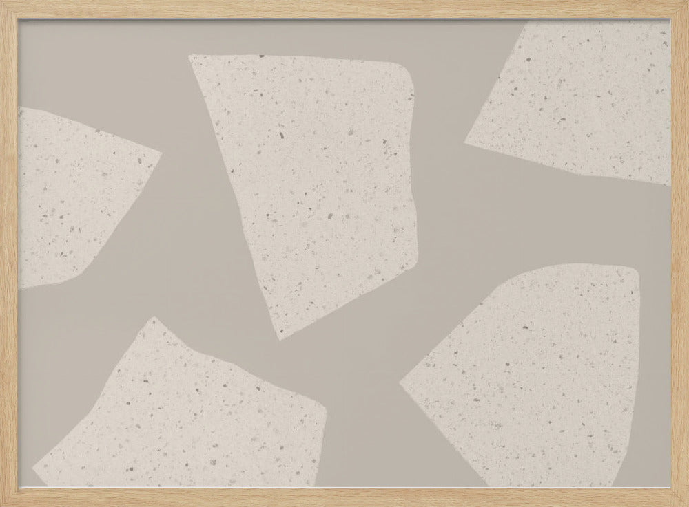 Unregelmäßige hellbeige Formen | Poster