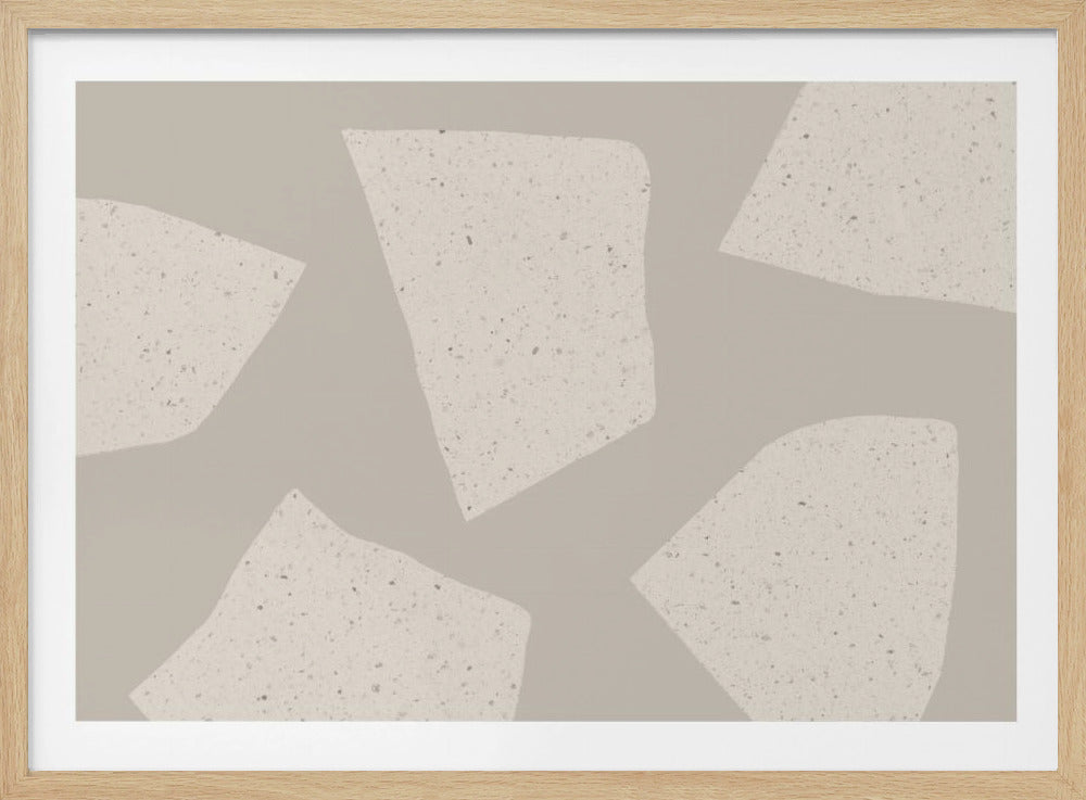 Unregelmäßige hellbeige Formen | Poster