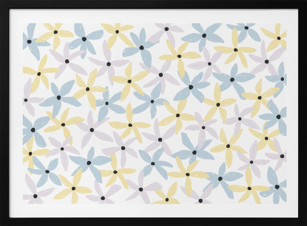 Bunte, verspielte Blumen | Poster