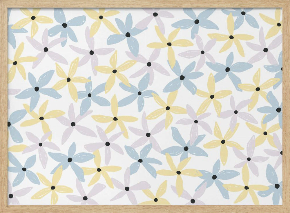 Bunte, verspielte Blumen | Poster