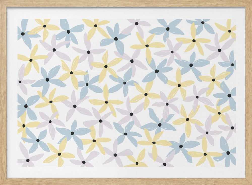 Bunte, verspielte Blumen | Poster