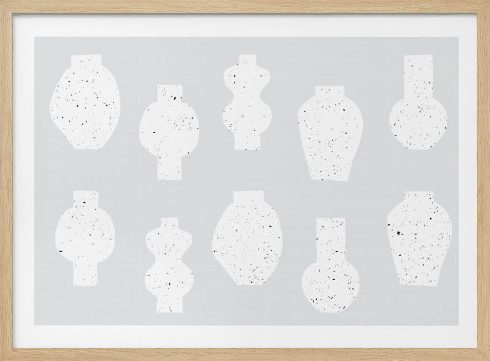 Abstrakte Vasen Weiß | Poster