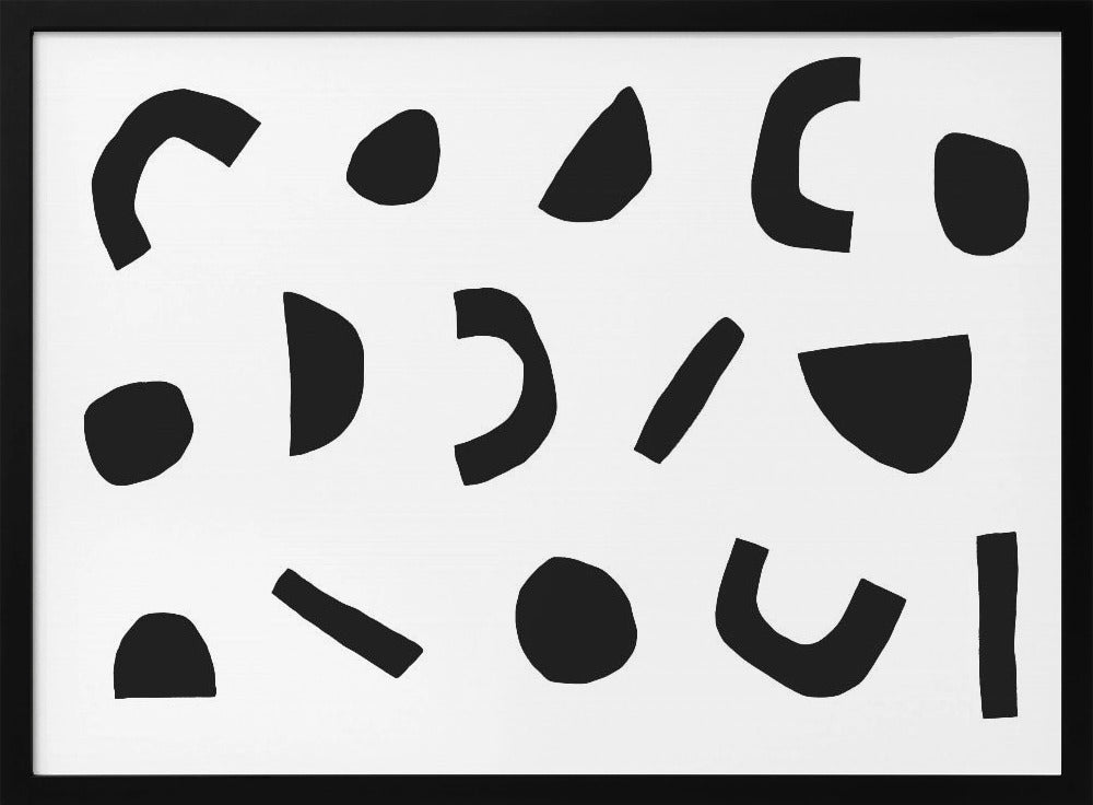 Schwarze geometrische Formen | Poster