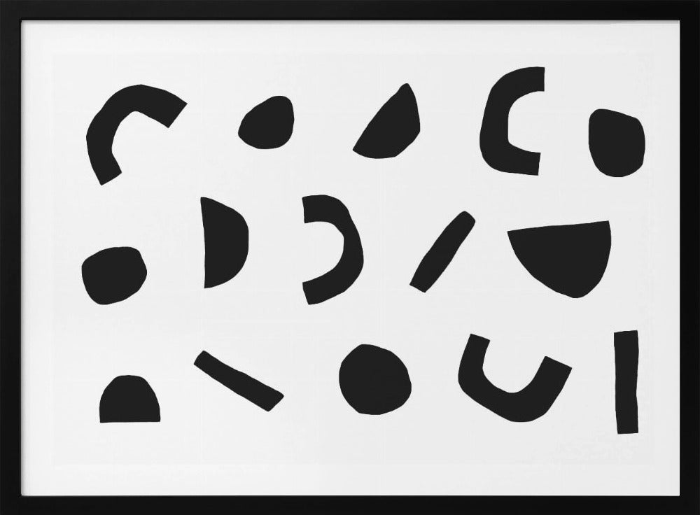 Schwarze geometrische Formen | Poster