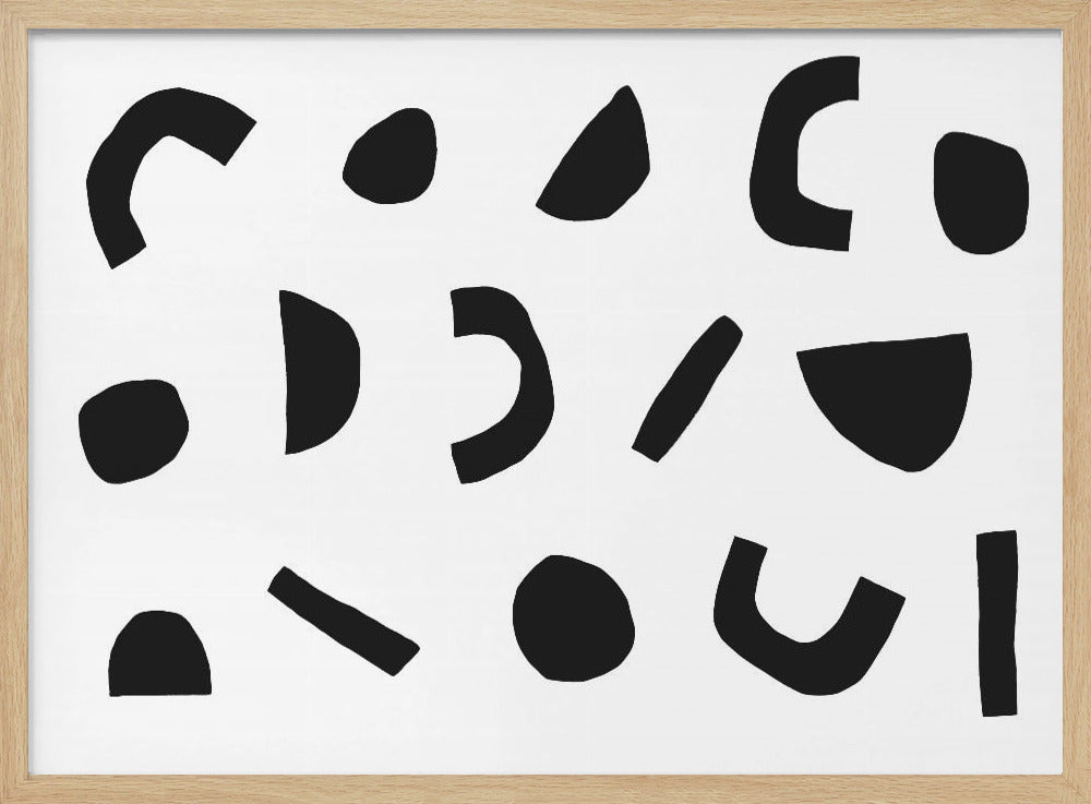Schwarze geometrische Formen | Poster
