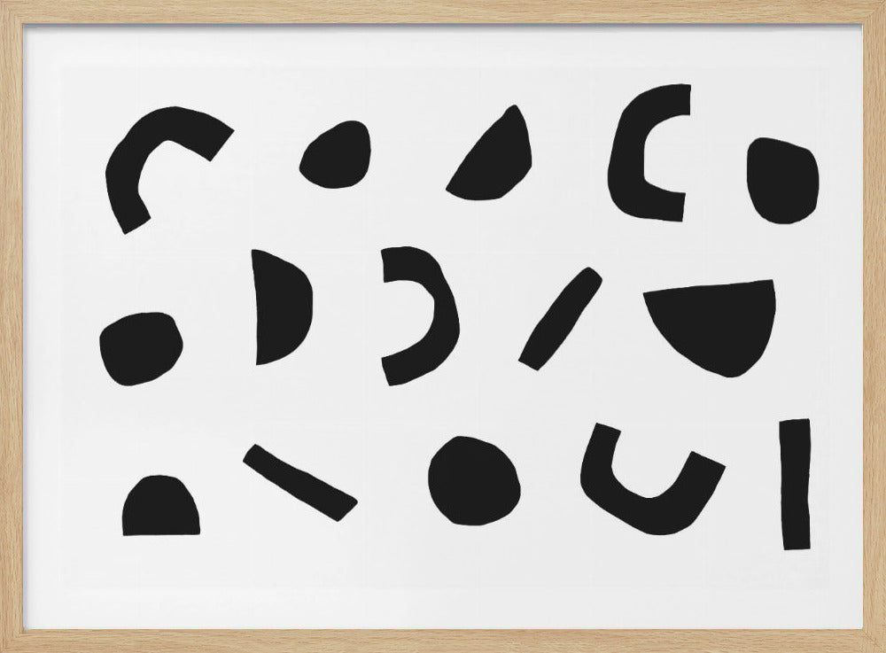 Schwarze geometrische Formen | Poster