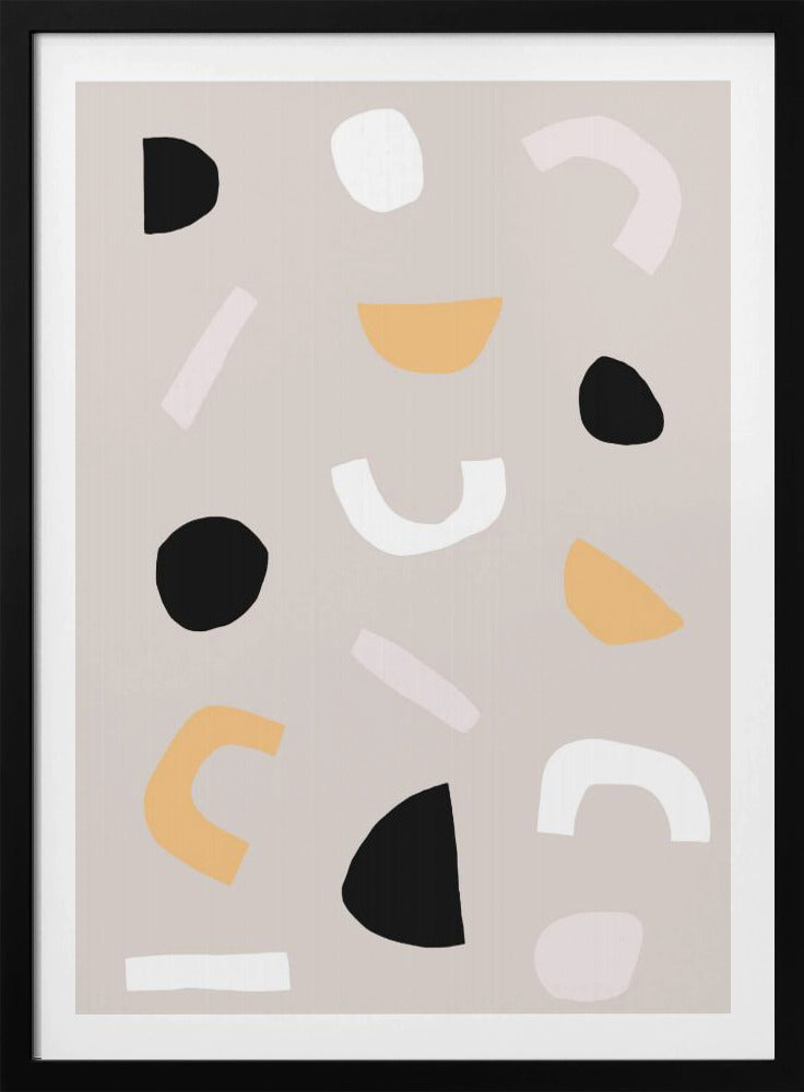 Geometrische Formen in neutralen Tönen | Poster