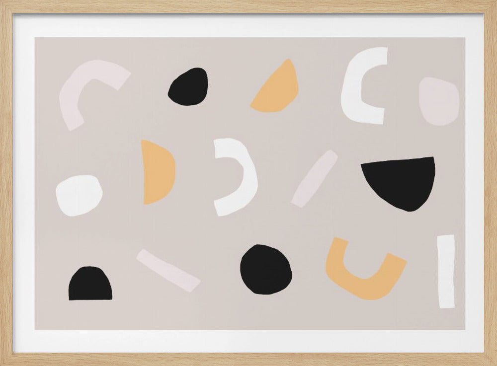 Geometrische Formen in neutralen Tönen | Poster