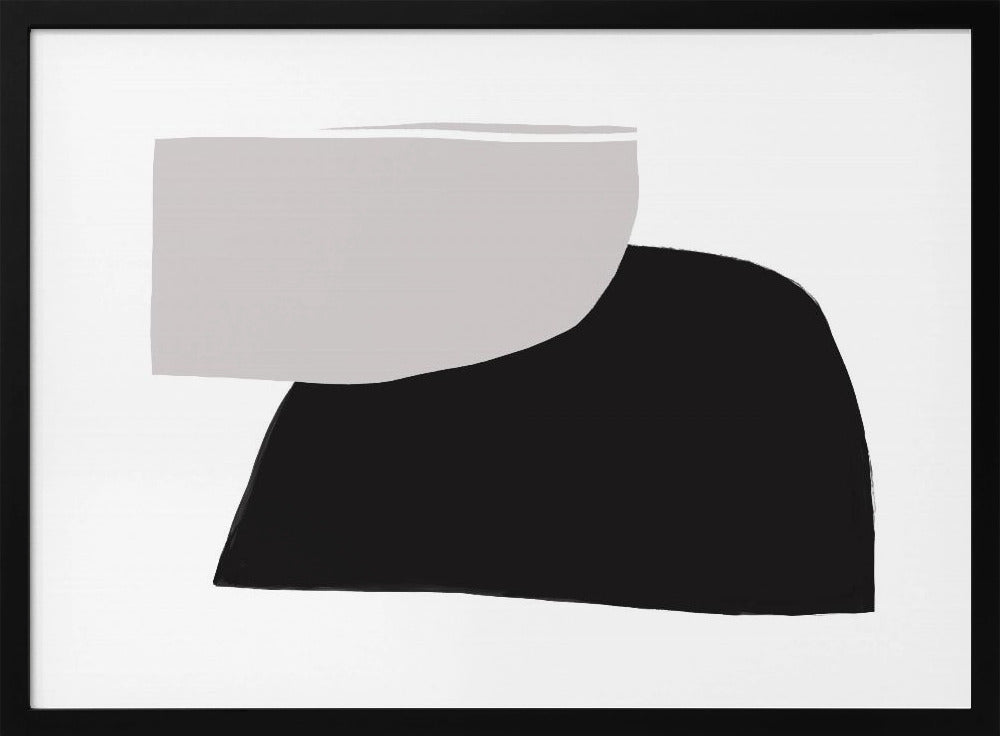 Monochrome organische Formen | Poster