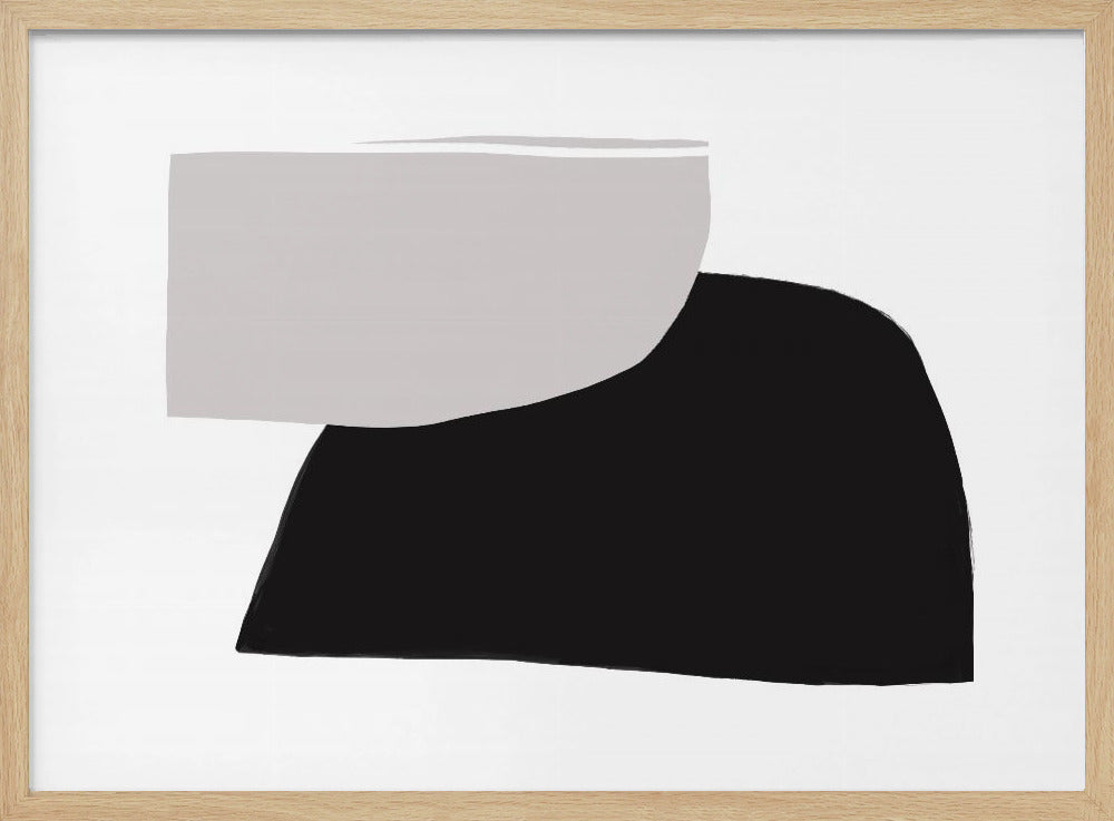 Monochrome organische Formen | Poster