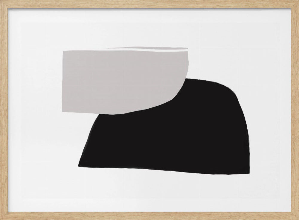 Monochrome organische Formen | Poster