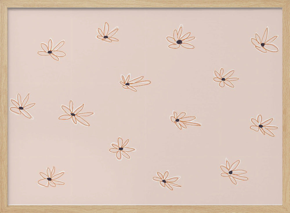 Minimalistische Gänseblümchenmuster | Poster
