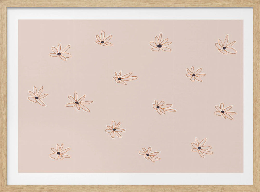 Minimalistische Gänseblümchenmuster | Poster
