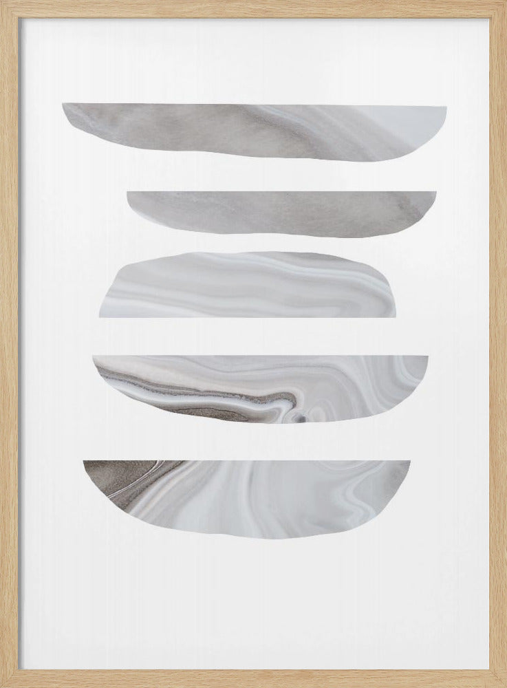 Minimalistische Marmormuster in Neutral | Poster