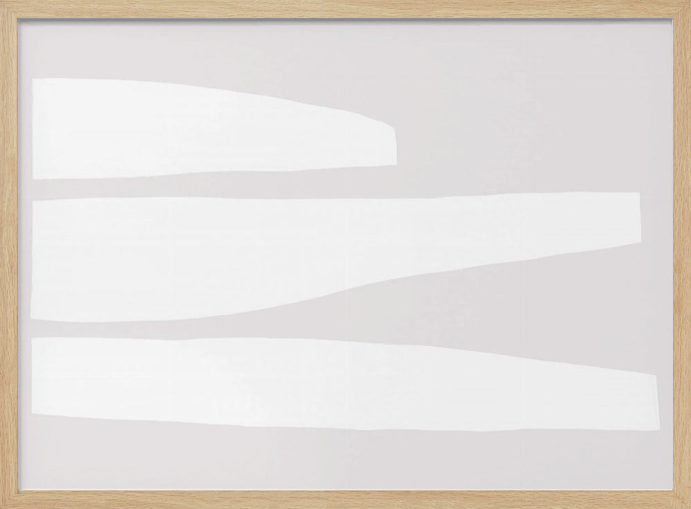 Minimalistische weiße Formen | Poster