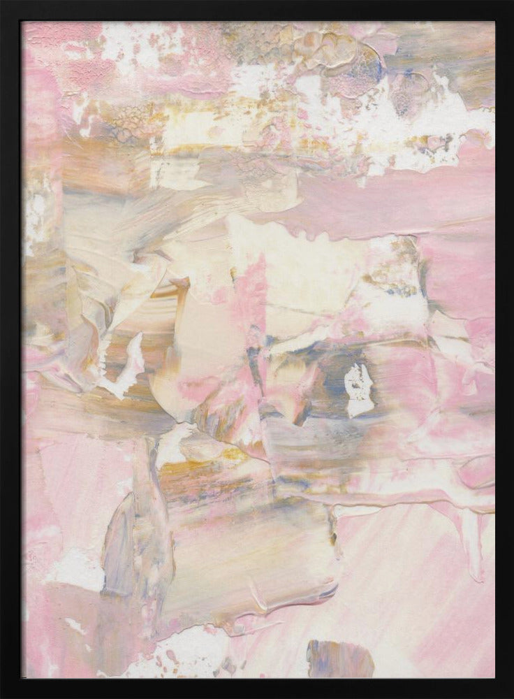 Weiche, gedämpfte rosa Pinselstriche | Poster
