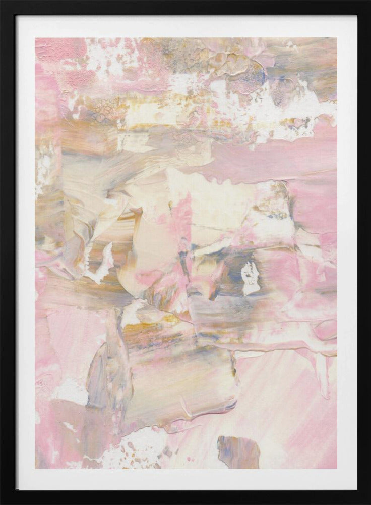 Weiche, gedämpfte rosa Pinselstriche | Poster