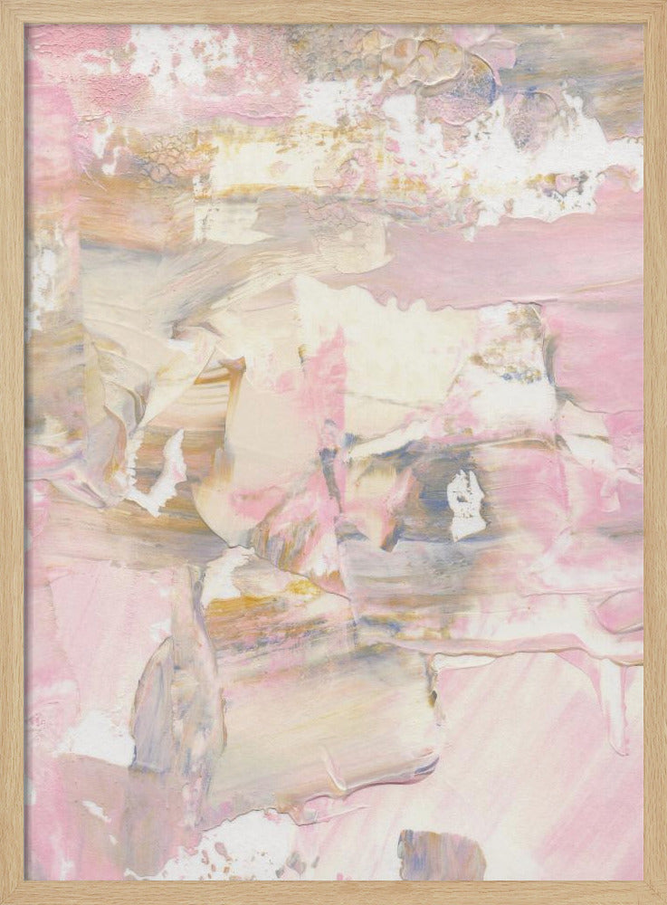 Weiche, gedämpfte rosa Pinselstriche | Poster