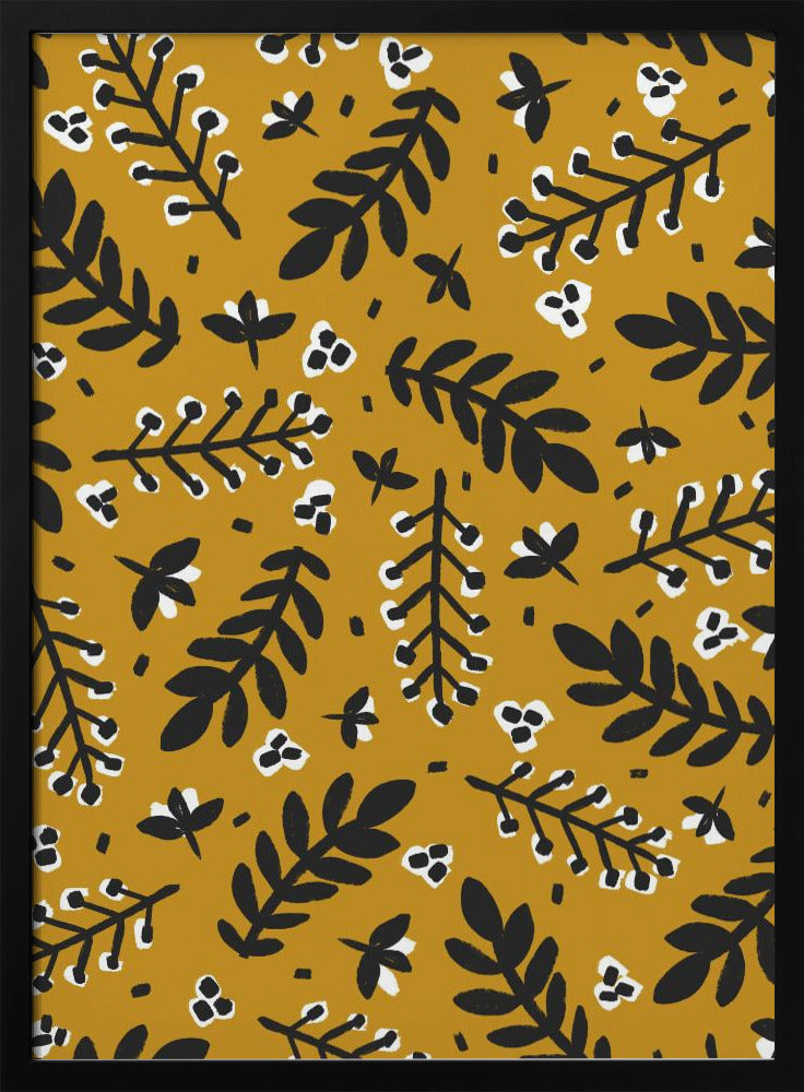 Goldene botanische Glückseligkeit | Poster