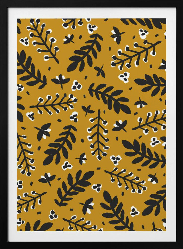 Goldene botanische Glückseligkeit | Poster