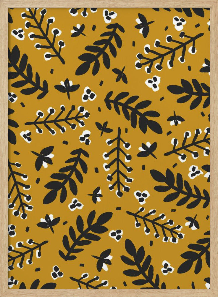 Goldene botanische Glückseligkeit | Poster