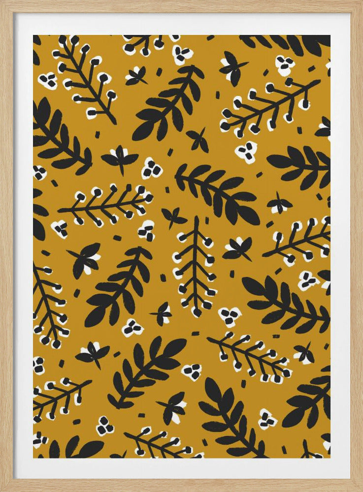 Goldene botanische Glückseligkeit | Poster