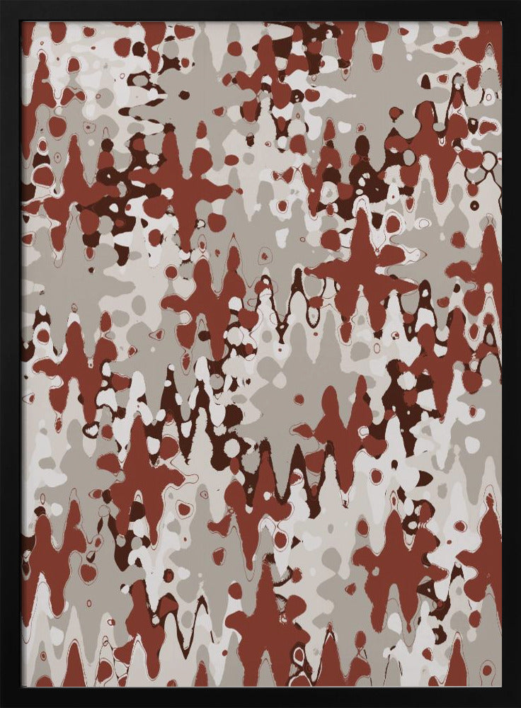 Crimson Wavescape | Poster