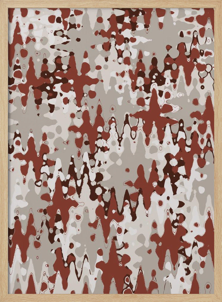 Crimson Wavescape | Poster