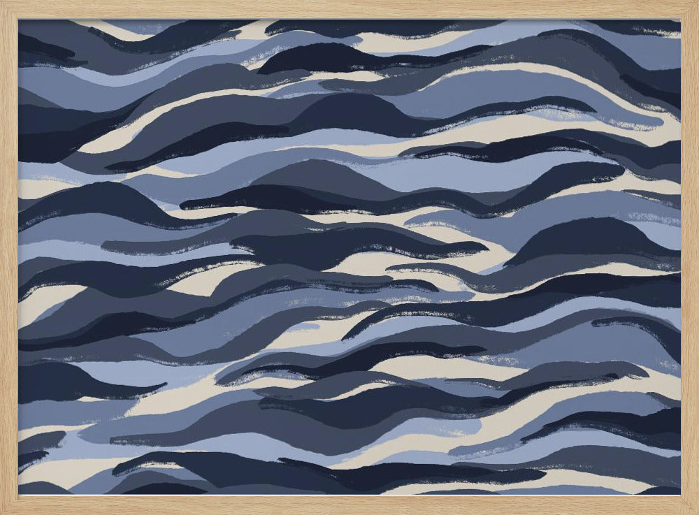 Wellen von Indigo | Poster