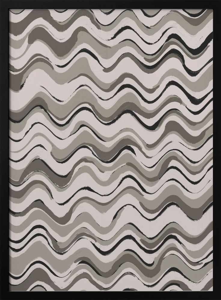 Monochrome Wellen | Poster