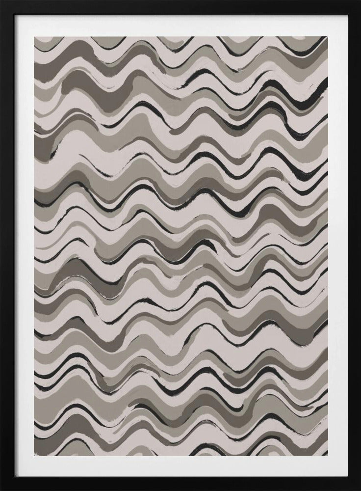 Monochrome Wellen | Poster