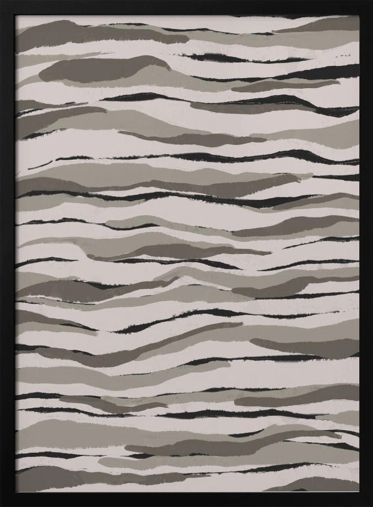 Monochrome Wellen | Poster