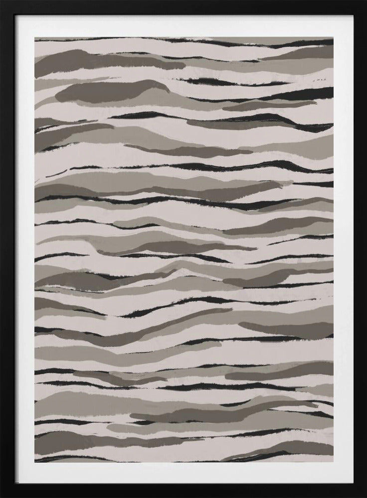 Monochrome Wellen | Poster