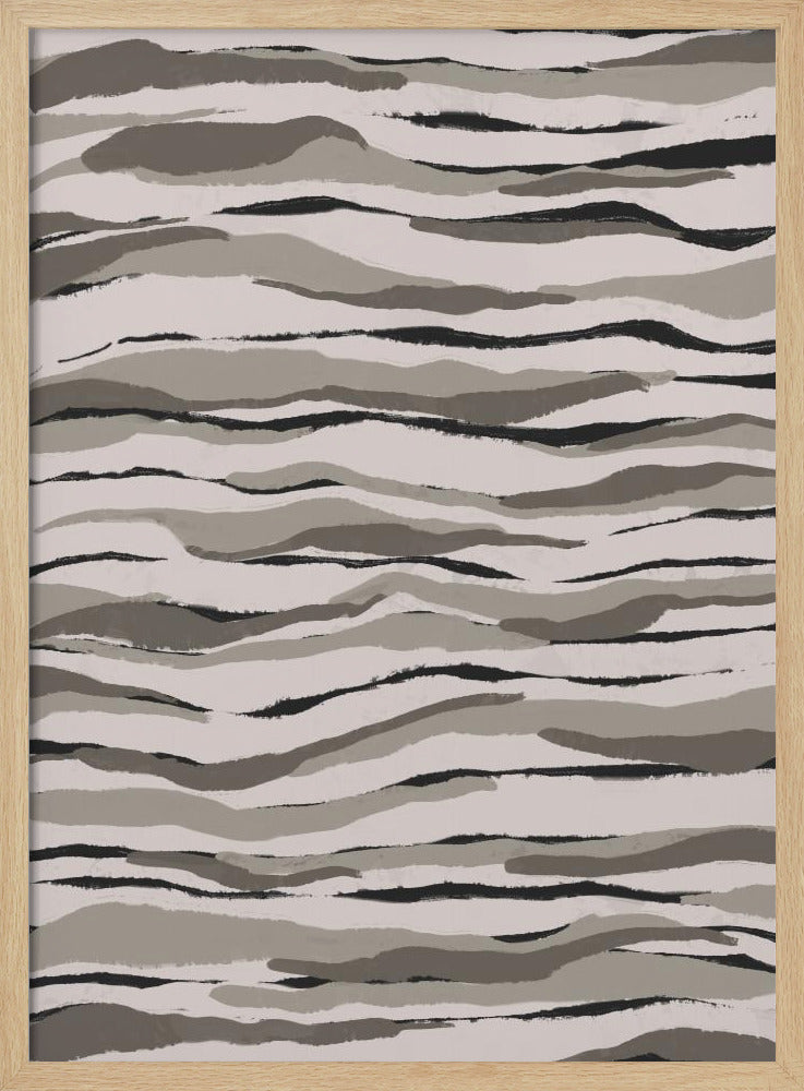 Monochrome Wellen | Poster