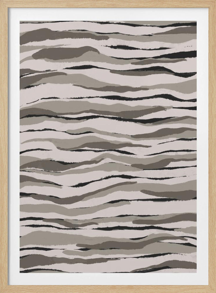 Monochrome Wellen | Poster