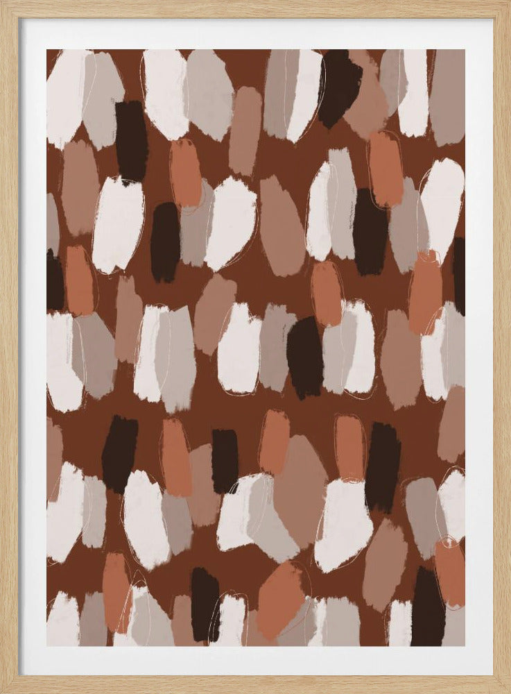 Erdige Pinselstriche | Poster