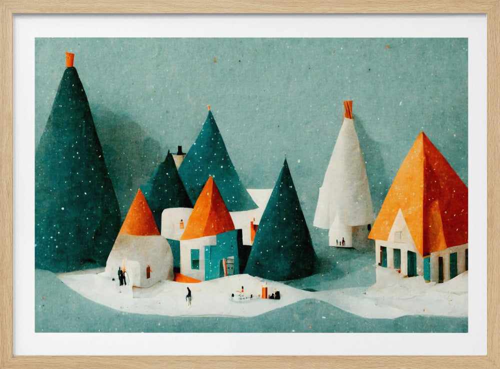 Süßes Papierdorf | Poster