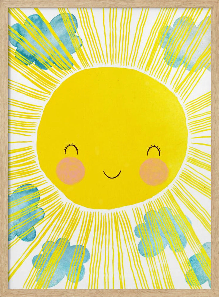 Sonniges Lächeln Glückseligkeit | Poster