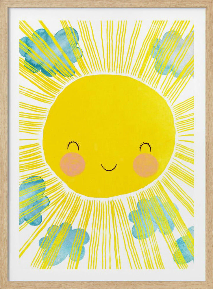 Sonniges Lächeln Glückseligkeit | Poster