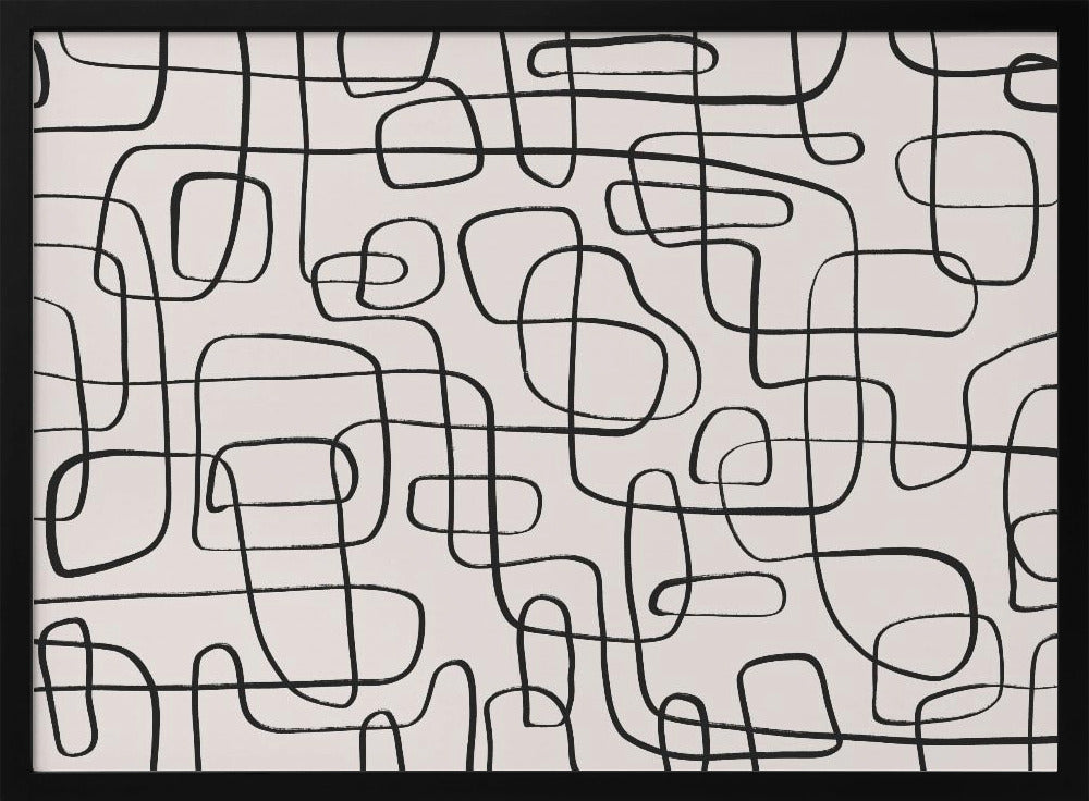 Gebogene Labyrinthlinien | Poster