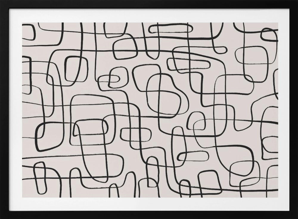 Gebogene Labyrinthlinien | Poster