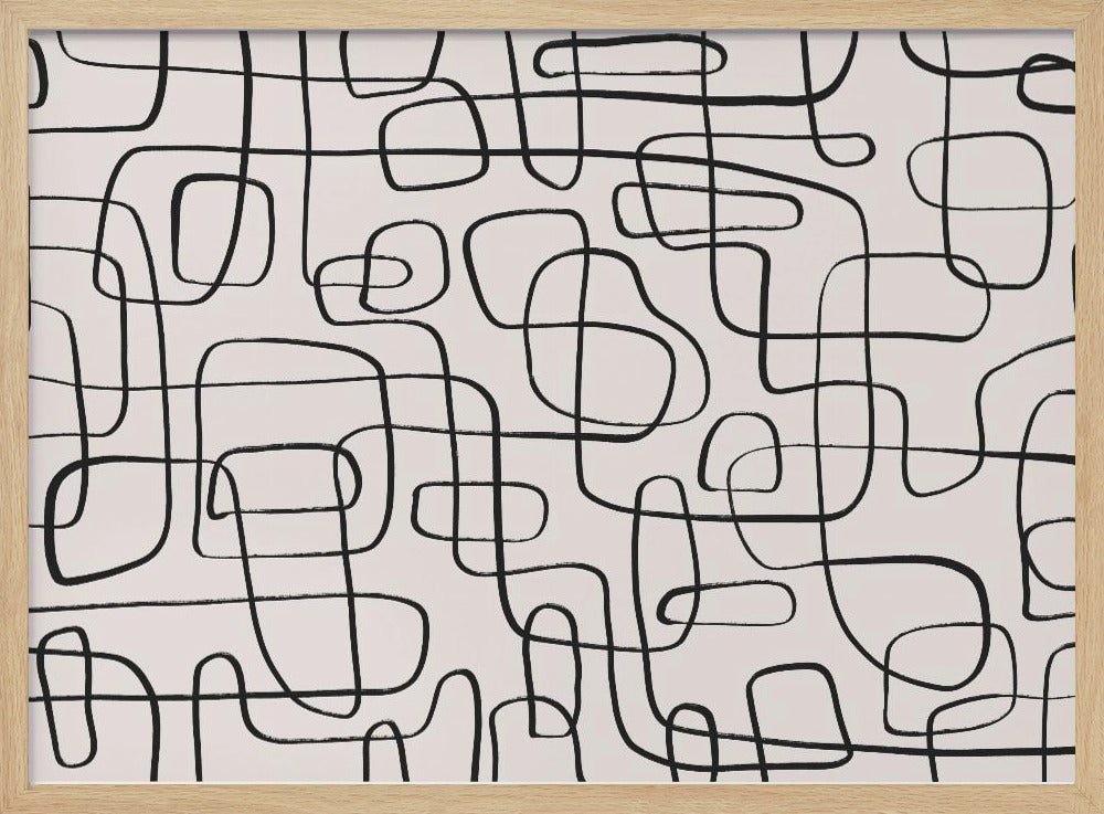 Gebogene Labyrinthlinien | Poster