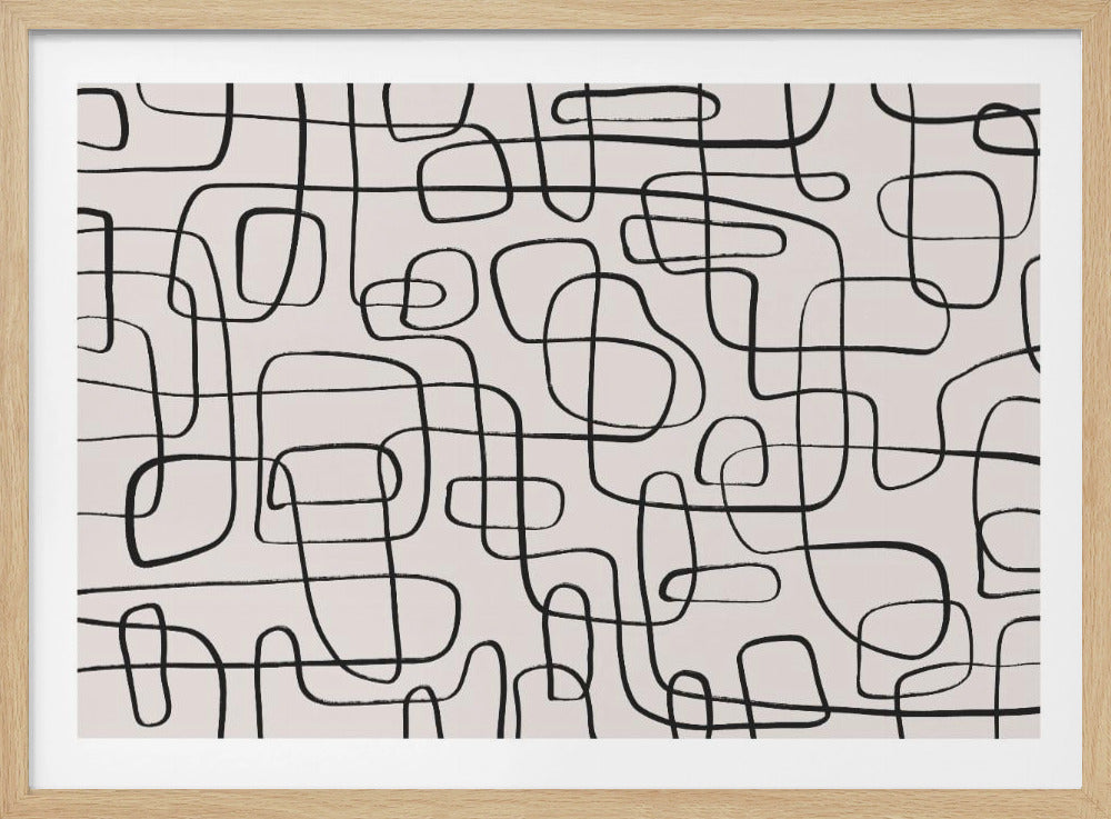 Gebogene Labyrinthlinien | Poster