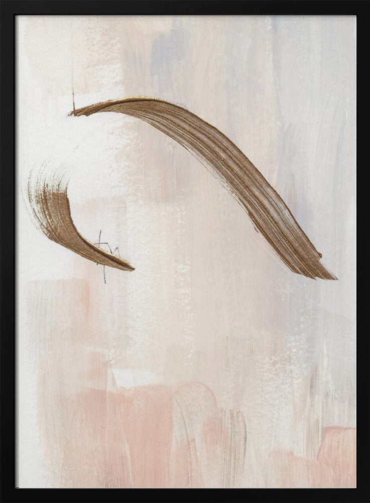 Elegante Pinselstriche in Erdtönen | Poster