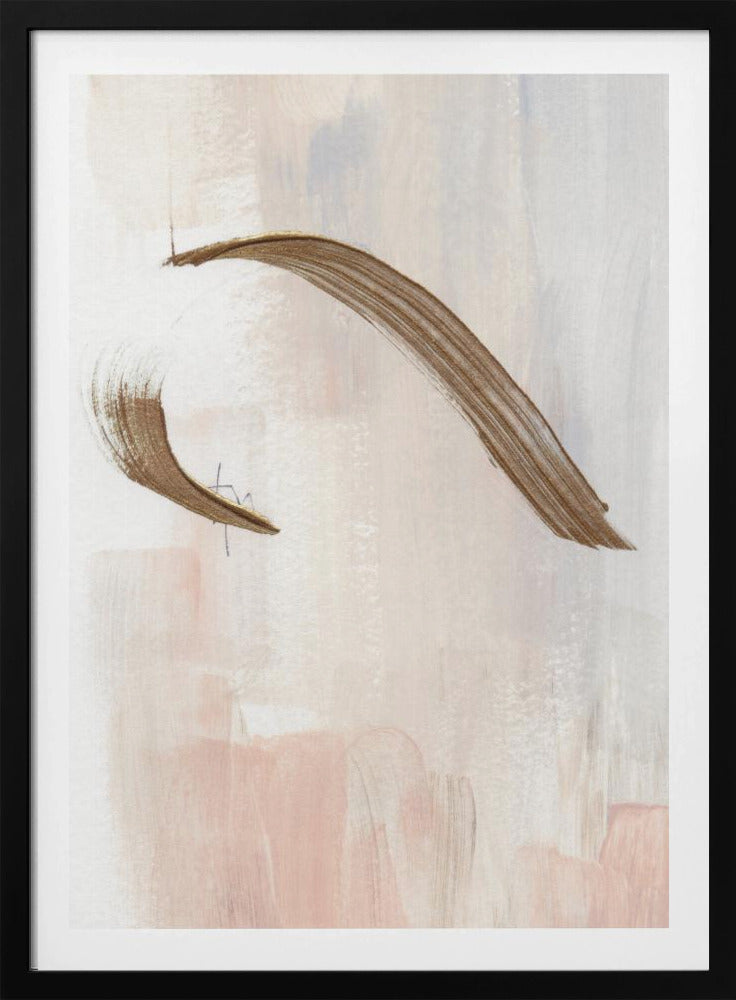 Elegante Pinselstriche in Erdtönen | Poster