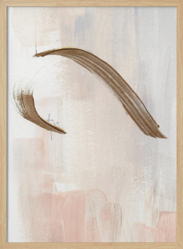 Elegante Pinselstriche in Erdtönen | Poster